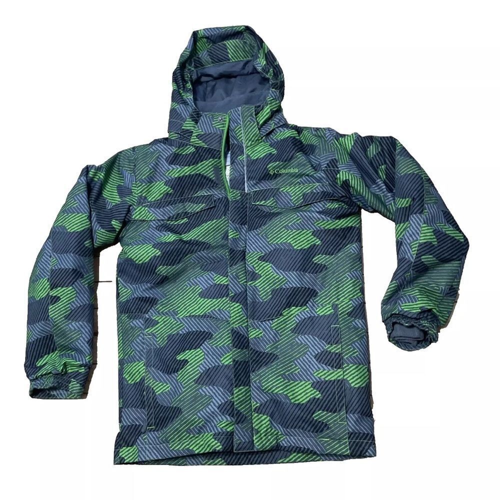 COLUMBIA Jacket Youth Large 14/16 Interchange Ski Thermal 2-in-1 Snow Coat Green
